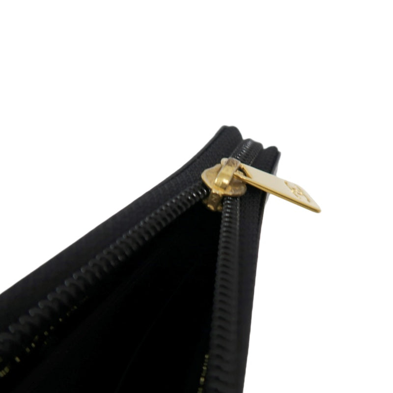 CHANEL Coco Mark Long Wallet, Caviar Skin, Black, Gold Hardware