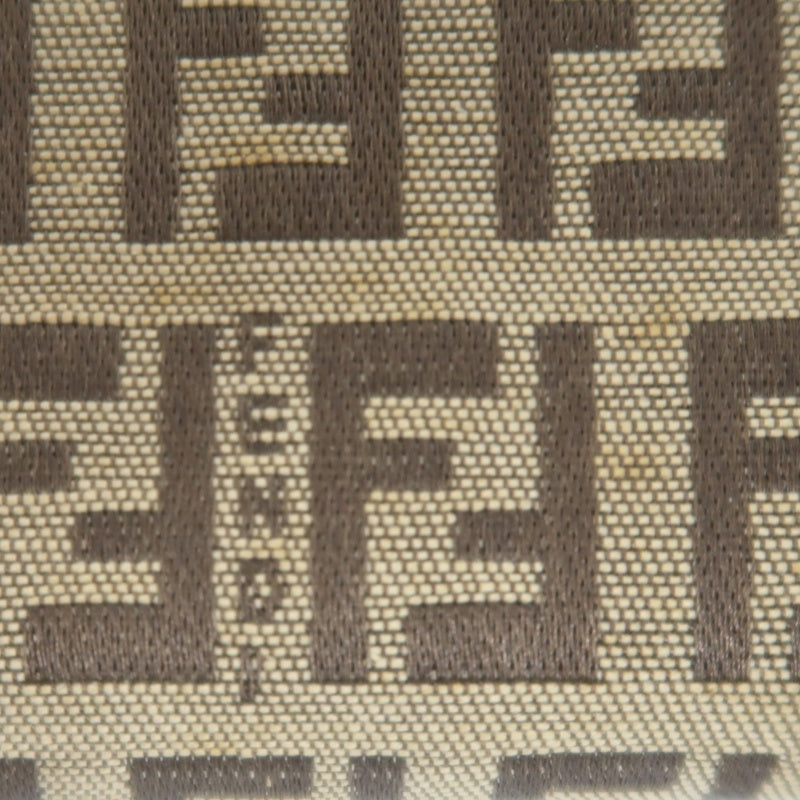 FENDI Zucca Trifold Wallet Canvas Beige Brown