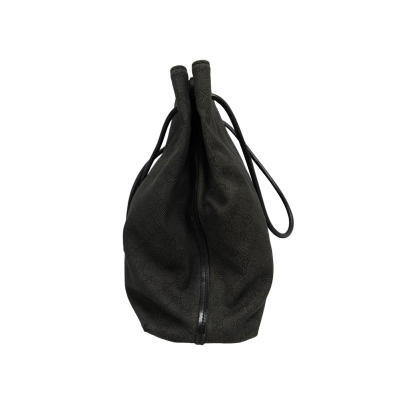 GUCCI GG Canvas Tote Bag Black with Dust Bag
