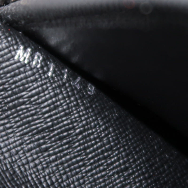 LOUIS VUITTON Monogram Eclipse Zippy Vertical Long Wallet Pvc Black Silver Hardware With Dust Bag