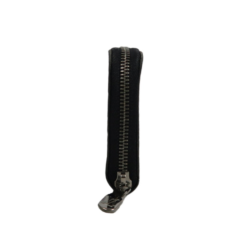 LOUIS VUITTON Monogram Eclipse Zippy Vertical Long Wallet Pvc Black Silver Hardware With Dust Bag