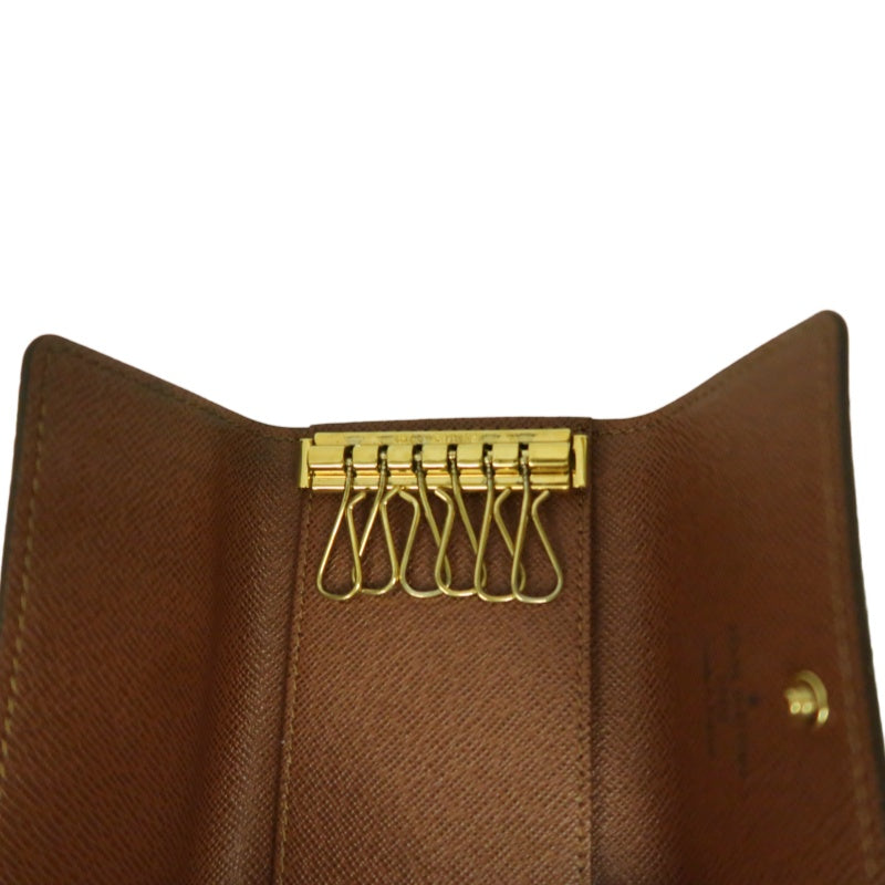 LOUIS VUITTON Monogram Multicles 6 Key Holder PVC Brown Gold Snap Hardware