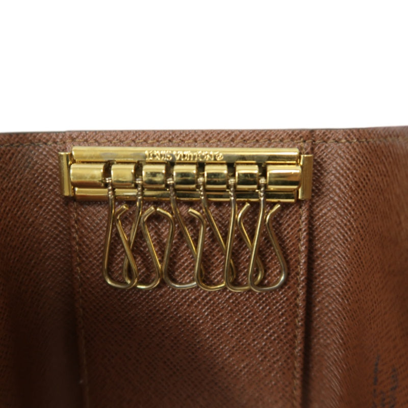 LOUIS VUITTON Monogram Multicles 6 Key Holder PVC Brown Gold Snap Hardware