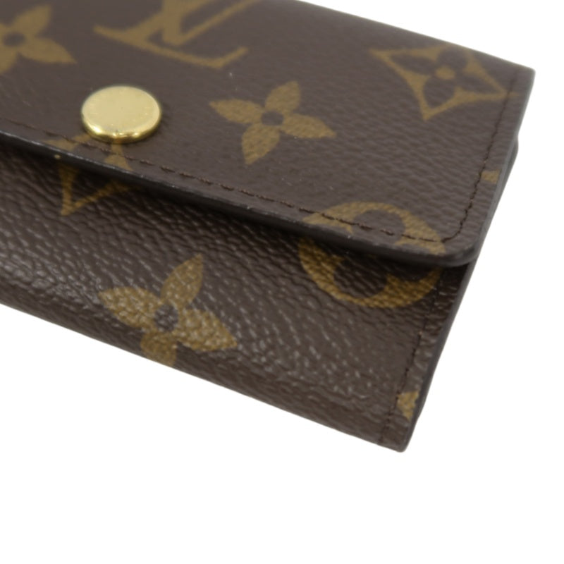LOUIS VUITTON Monogram Multicles 6 Key Holder PVC Brown Gold Snap Hardware