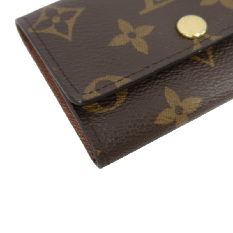 LOUIS VUITTON Monogram Multicles 6 Key Holder PVC Brown Gold Snap Hardware