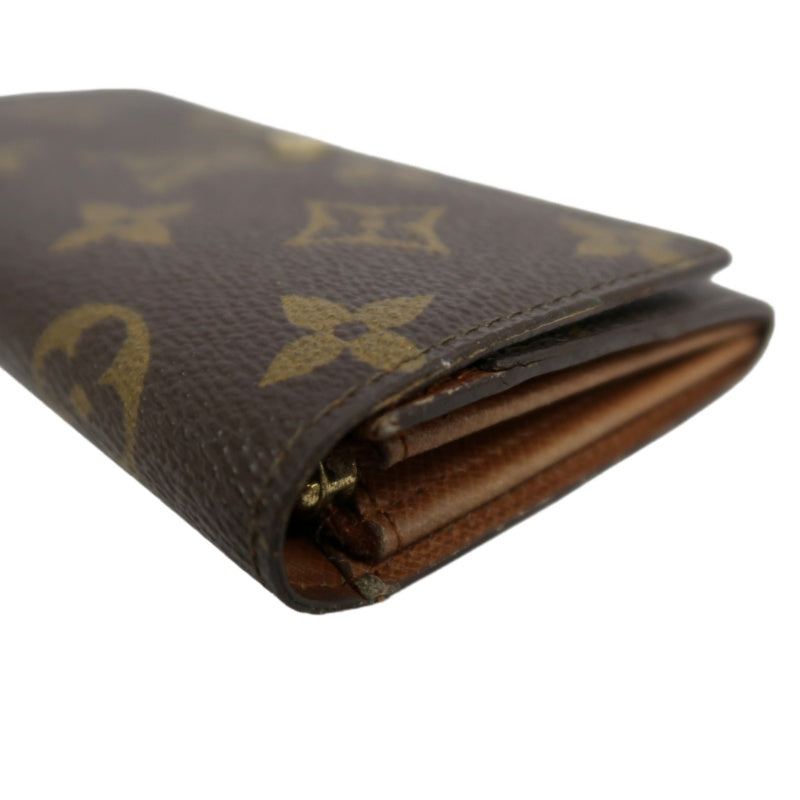 LOUIS VUITTON Porte-Monnaie Billets Compact Monogram Wallet Pvc Brown Gold Hardware