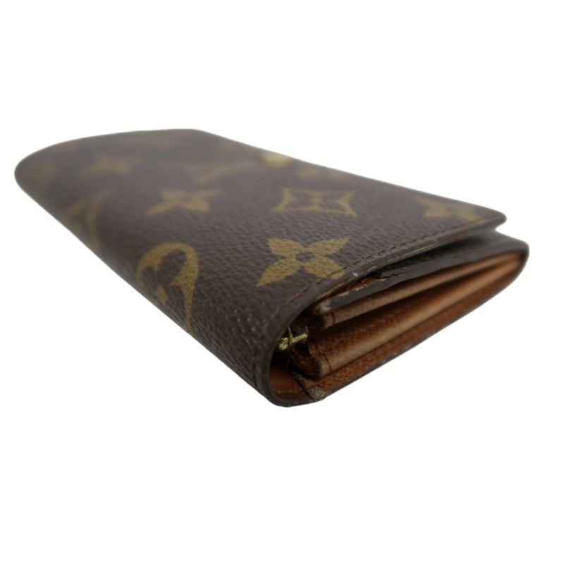 LOUIS VUITTON Porte-Monnaie Billets Compact Monogram Wallet Pvc Brown Gold Hardware