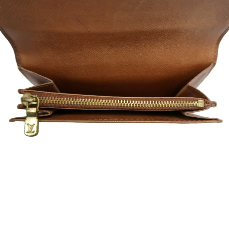 LOUIS VUITTON Porte-Monnaie Billets Compact Monogram Wallet Pvc Brown Gold Hardware