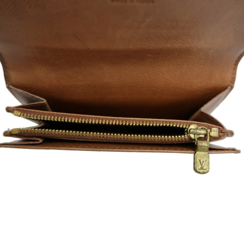 LOUIS VUITTON Porte-Monnaie Billets Compact Monogram Wallet Pvc Brown Gold Hardware