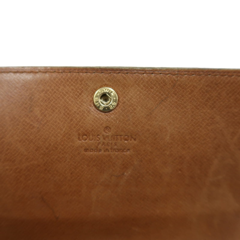 LOUIS VUITTON Porte-Monnaie Billets Compact Monogram Wallet Pvc Brown Gold Hardware