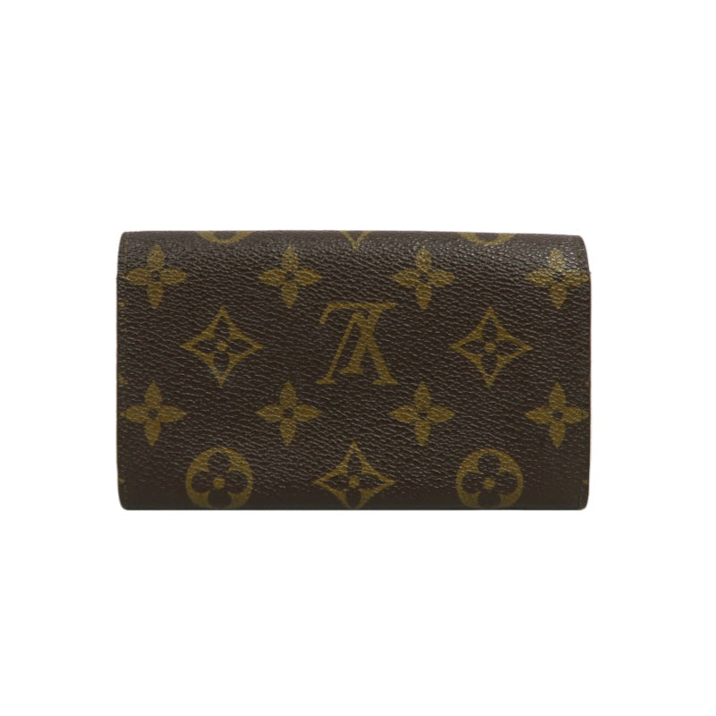 LOUIS VUITTON Porte-Monnaie Billets Compact Monogram Wallet Pvc Brown Gold Hardware