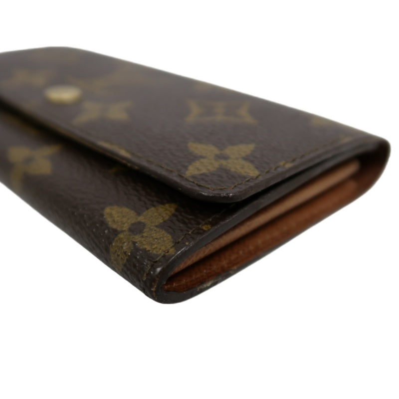 LOUIS VUITTON Porte-Monnaie Billets Compact Monogram Wallet Pvc Brown Gold Hardware