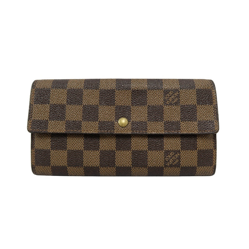 LOUIS VUITTON Portefeuille Sarah Wallet, Damier PVC, Brown