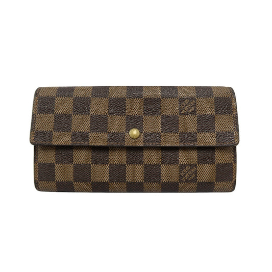 LOUIS VUITTON Portefeuille Sarah Wallet, Damier PVC, Brown