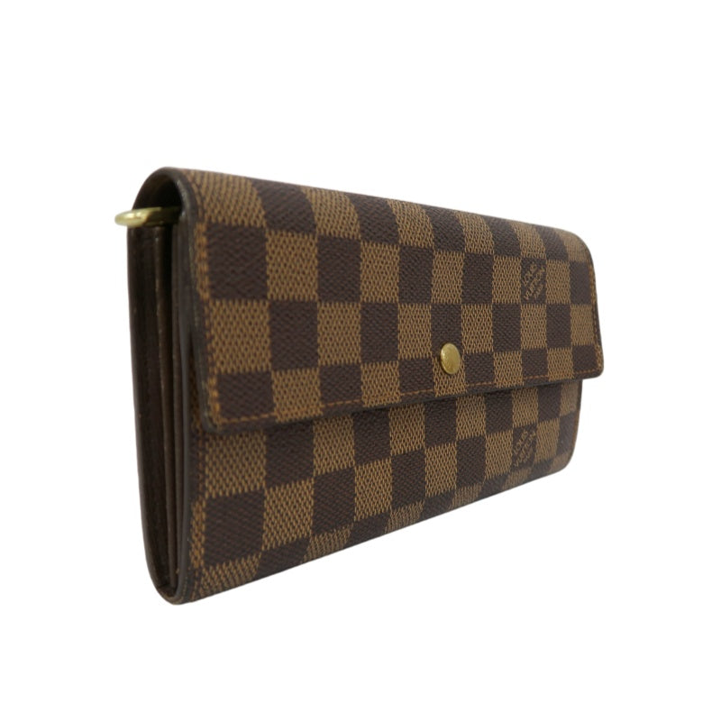 LOUIS VUITTON Portefeuille Sarah Wallet, Damier PVC, Brown