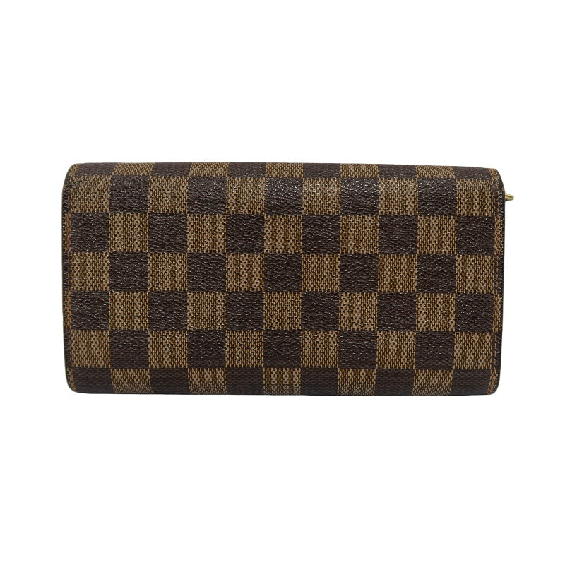LOUIS VUITTON Portefeuille Sarah Wallet, Damier PVC, Brown