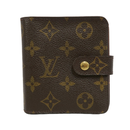 LOUIS VUITTON　Vuitton Monogram Wallet, Brown PVC Short Wallet