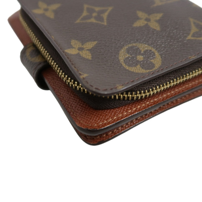 LOUIS VUITTON　Vuitton Monogram Wallet, Brown PVC Short Wallet