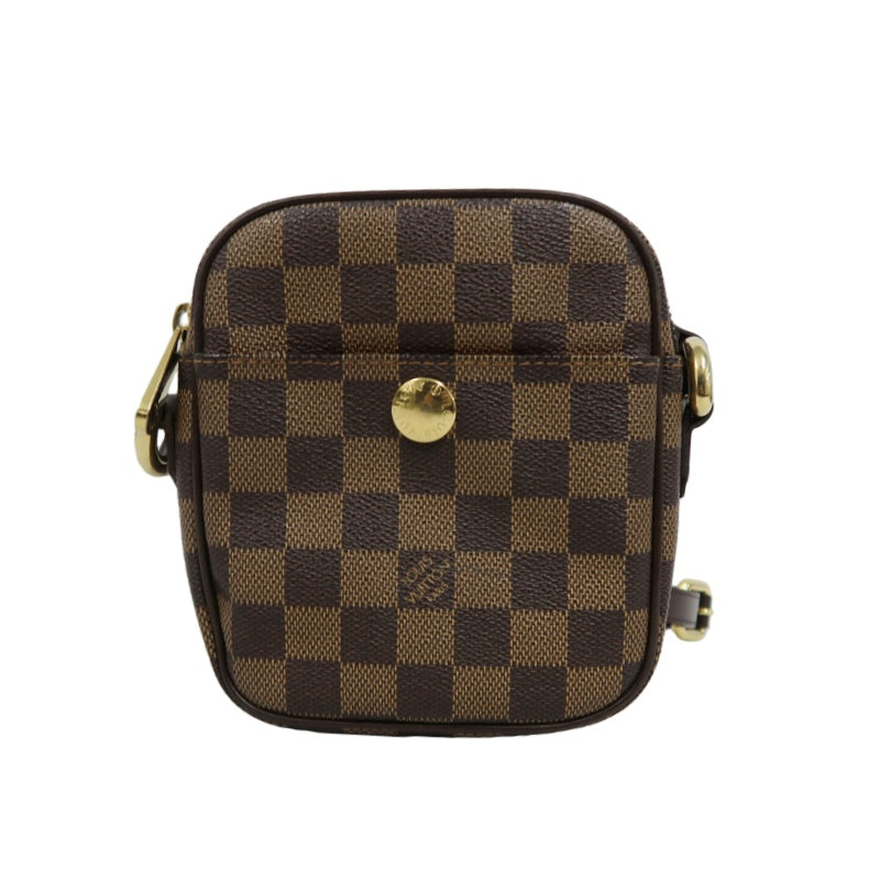 LOUIS VUITTON Lift Damier Pouch Shoulder Bag Pvc Brown Gold Hardware