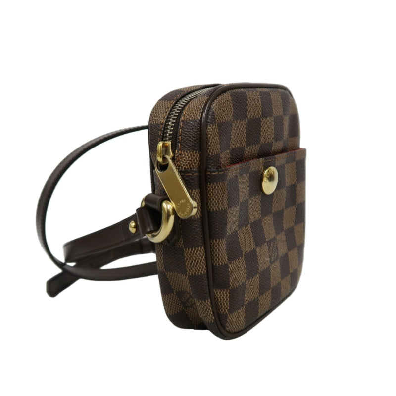 LOUIS VUITTON Lift Damier Pouch Shoulder Bag Pvc Brown Gold Hardware