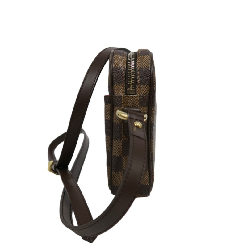 LOUIS VUITTON Lift Damier Pouch Shoulder Bag Pvc Brown Gold Hardware