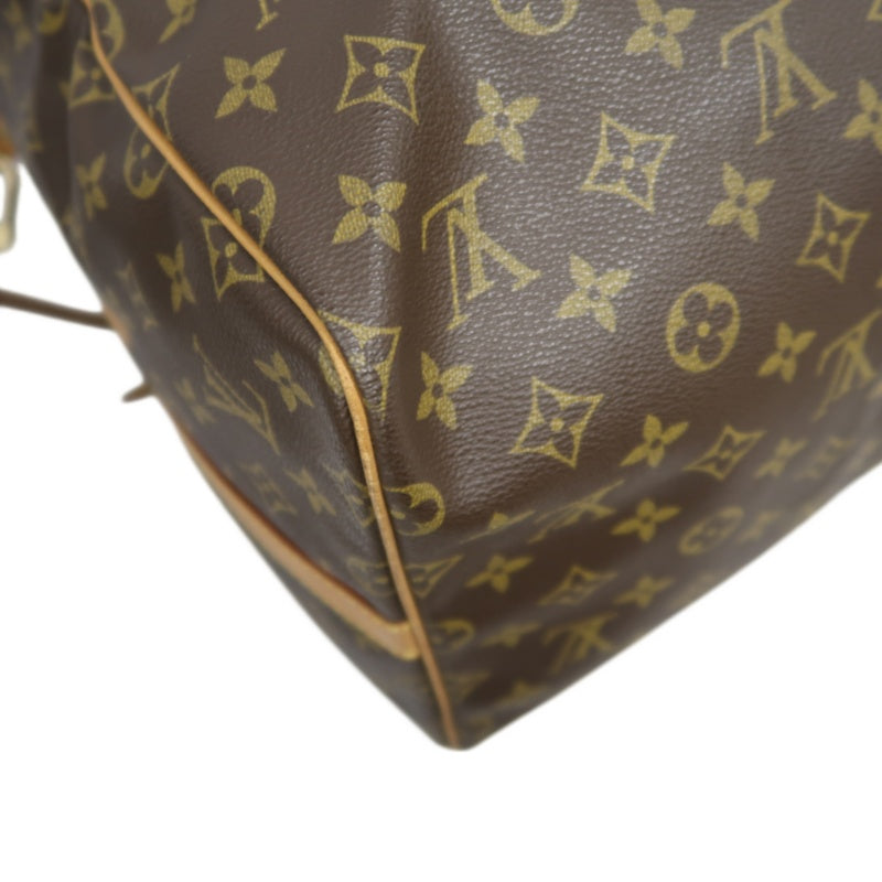 LOUIS VUITTON Keepall 55 Bandouliere Monogram Travel Boston Bag Pvc Brown With Lock, 2 Keys, Shoulder Strap, Name Tag And Dust Bag