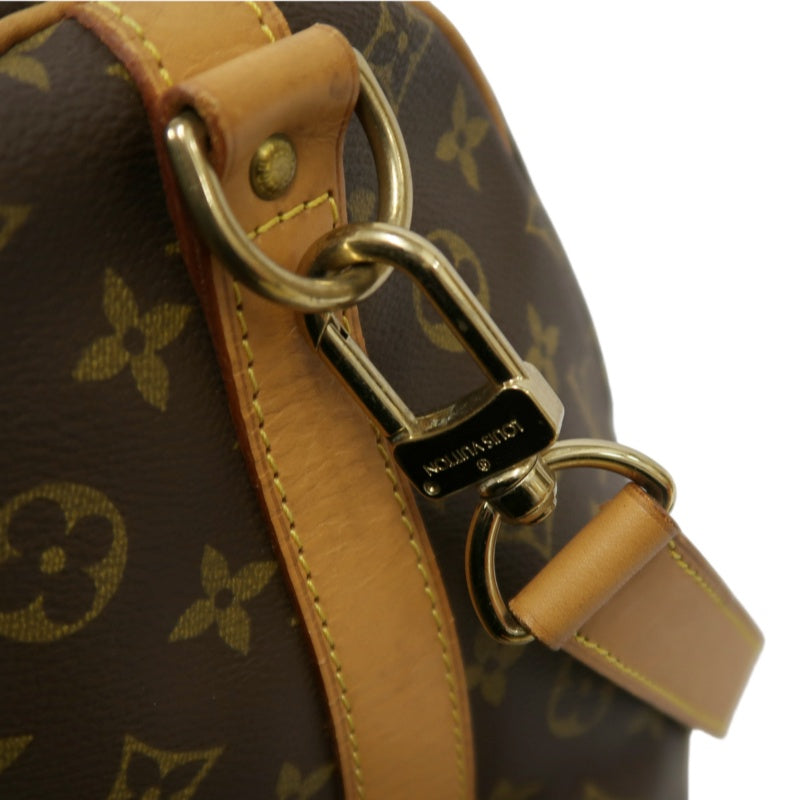 LOUIS VUITTON Keepall 55 Bandouliere Monogram Travel Boston Bag Pvc Brown With Lock, 2 Keys, Shoulder Strap, Name Tag And Dust Bag