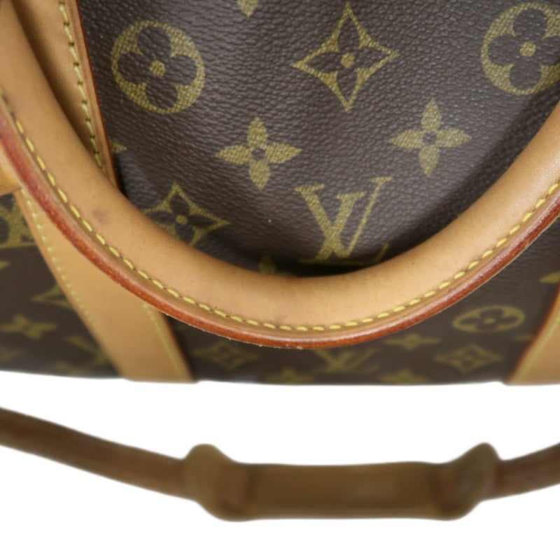 LOUIS VUITTON Keepall 55 Bandouliere Monogram Travel Boston Bag Pvc Brown With Lock, 2 Keys, Shoulder Strap, Name Tag And Dust Bag