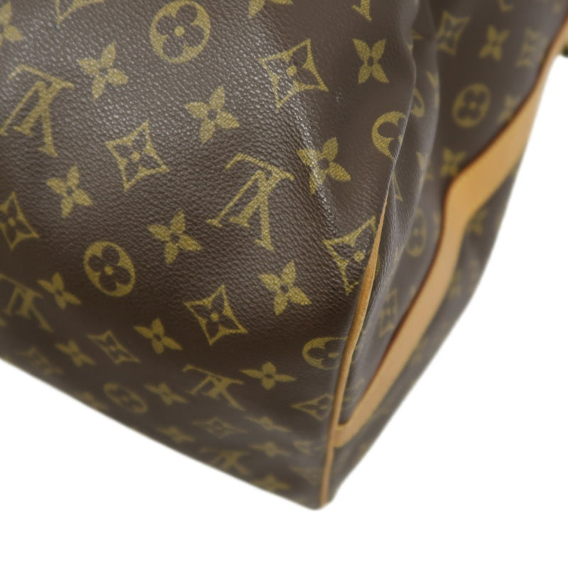 LOUIS VUITTON Keepall 55 Bandouliere Monogram Travel Boston Bag Pvc Brown With Lock, 2 Keys, Shoulder Strap, Name Tag And Dust Bag