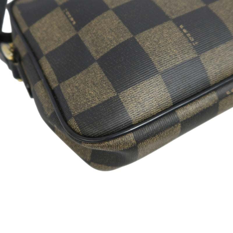 FENDI Pecan Shoulder Bag Brown Gold Hardware PVC Crossbody Bag