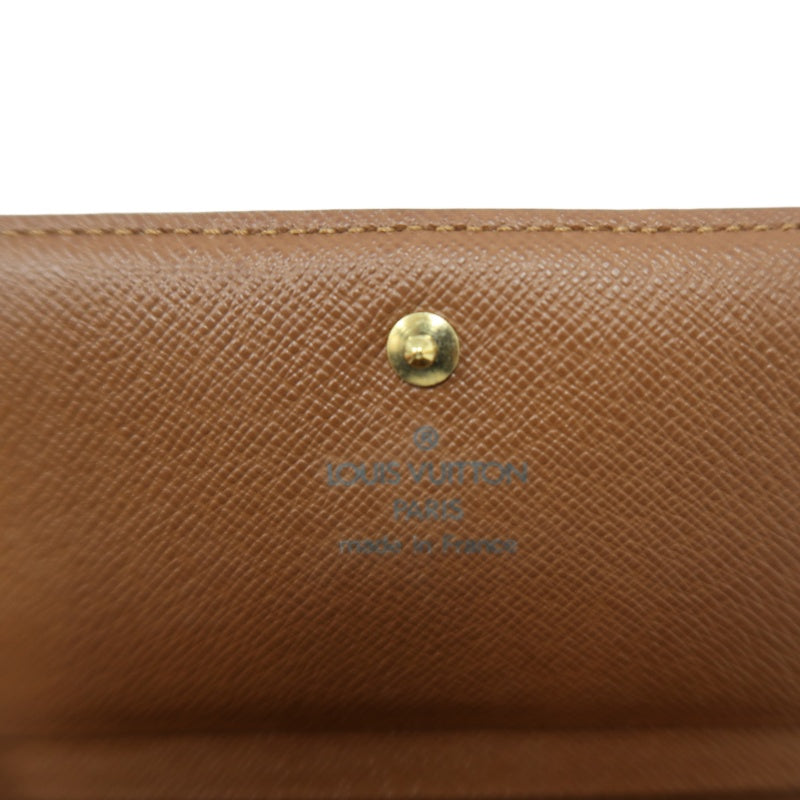 LOUIS VUITTON Monogram Porte-Monnaie Tresor Wallet PVC Brown Gold Snap Hardware