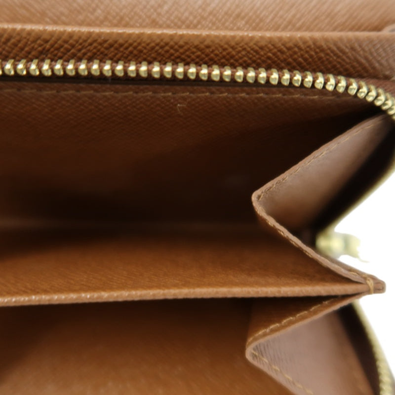 LOUIS VUITTON Monogram Porte-Monnaie Tresor Wallet PVC Brown Gold Snap Hardware