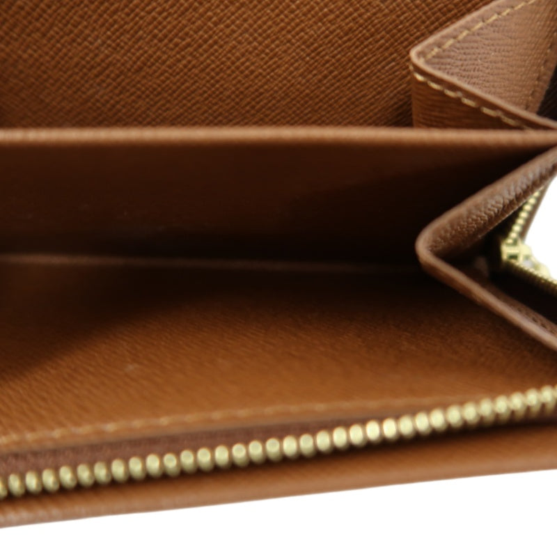 LOUIS VUITTON Monogram Porte-Monnaie Tresor Wallet PVC Brown Gold Snap Hardware