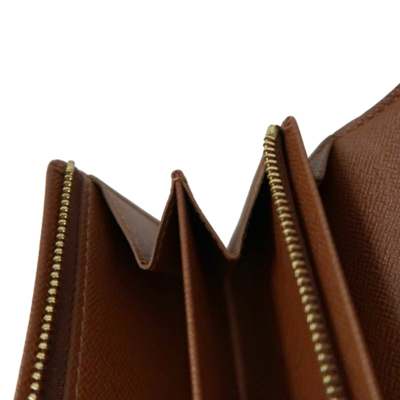 LOUIS VUITTON Monogram Porte-Monnaie Tresor Wallet PVC Brown Gold Snap Hardware