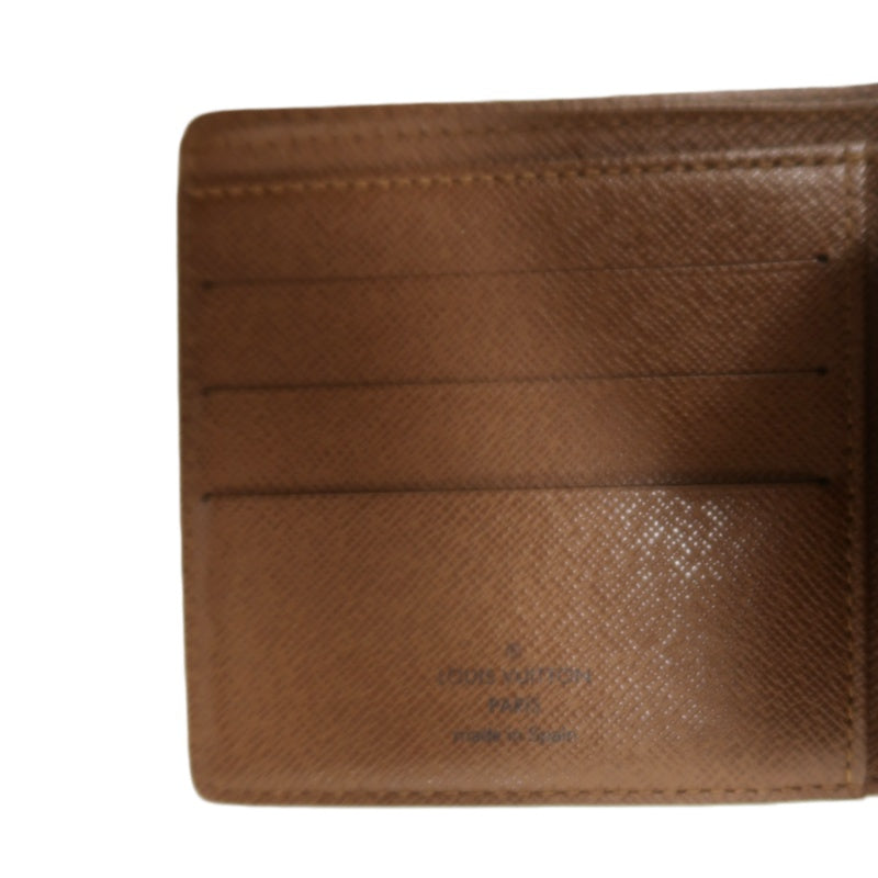 LOUIS VUITTON Monogram Bifold Wallet PVC Brown