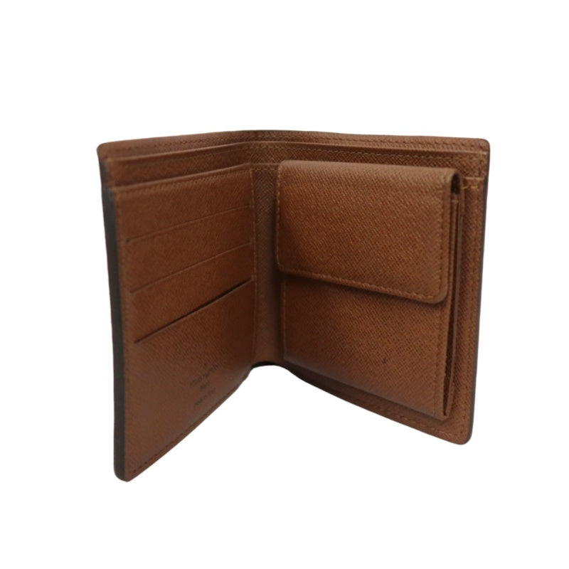 LOUIS VUITTON Monogram Bifold Wallet PVC Brown