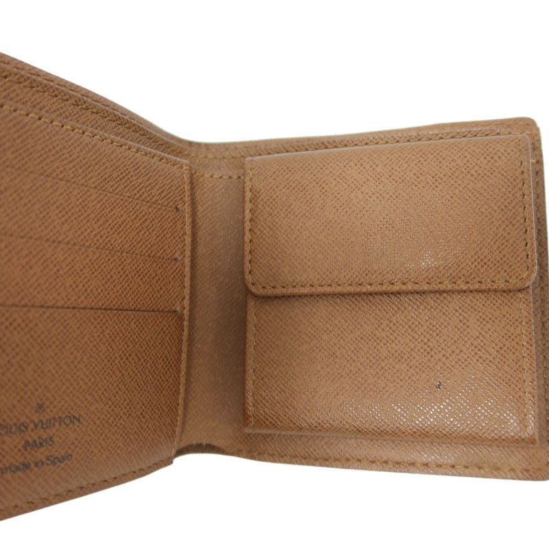 LOUIS VUITTON Monogram Bifold Wallet PVC Brown