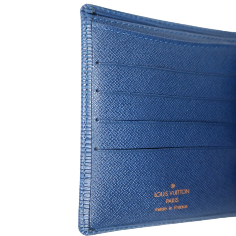 LOUIS VUITTON Epi Leather Porte-Billets Wallet Blue