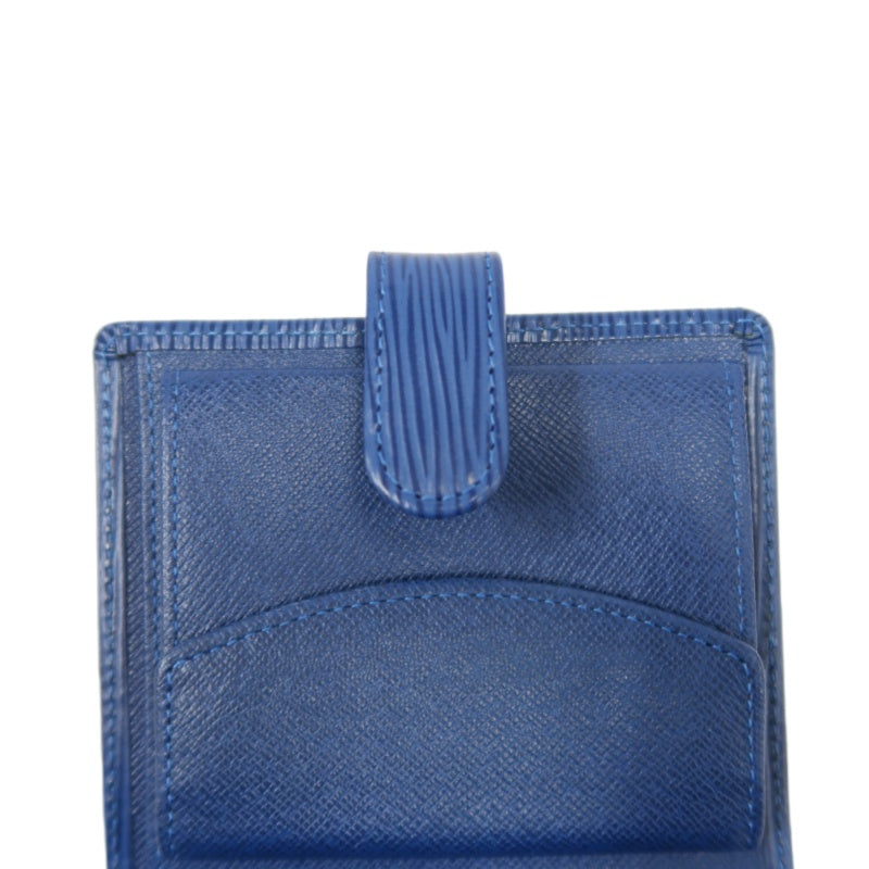 LOUIS VUITTON Epi Leather Porte-Billets Wallet Blue