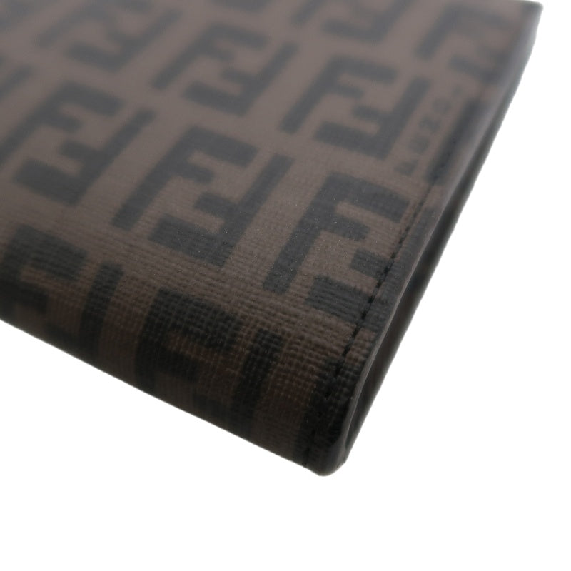FENDI Zucca Long Wallet, Brown PVC, Gold Hardware