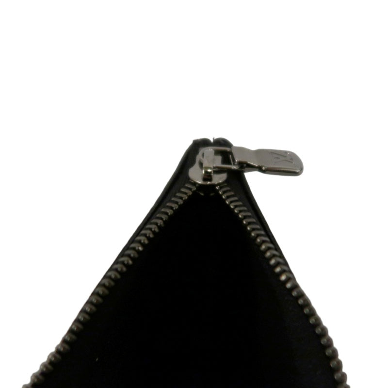 LOUIS VUITTON Monogram Reverse Pochette Cles Coin Purse PVC Black Silver Zipper Hardware