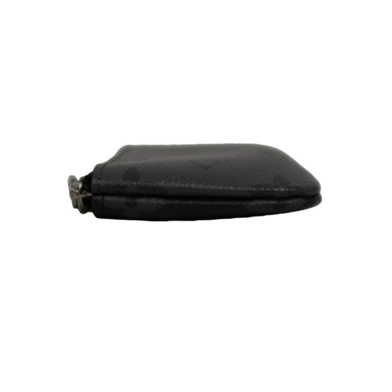 LOUIS VUITTON Monogram Reverse Pochette Cles Coin Purse PVC Black Silver Zipper Hardware