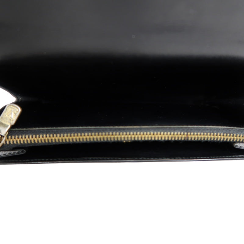 LOUIS VUITTON Epi Leather Long Snap Wallet Black