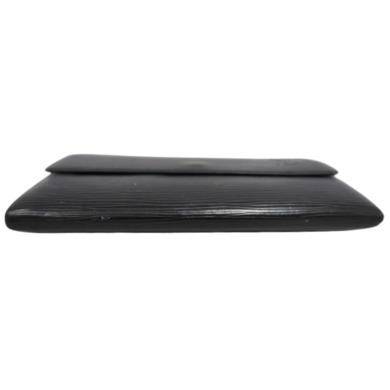 LOUIS VUITTON Epi Leather Long Snap Wallet Black