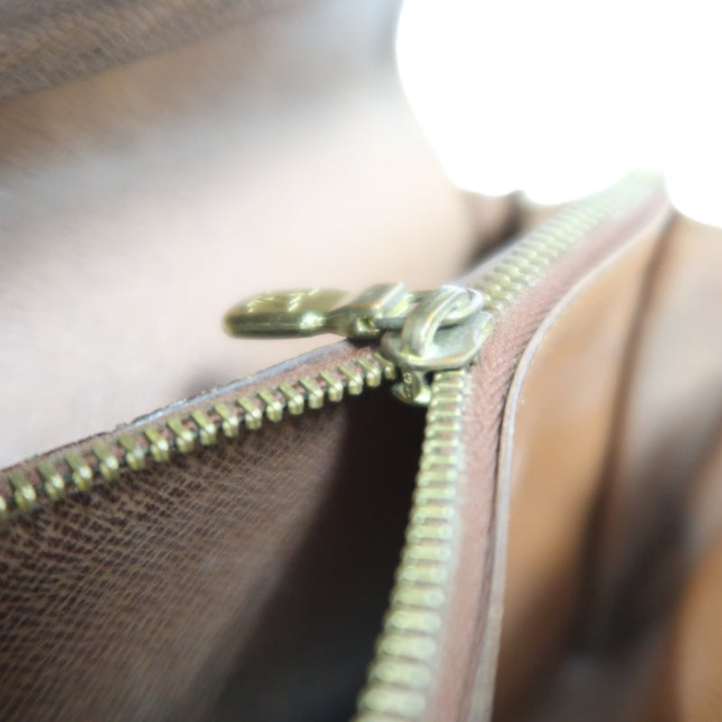 LOUIS VUITTON MONOGRAM PORTEFEUILLE SARAH LONG WALLET PVC LEATHER BROWN GOLD BUTTON HARDWARE