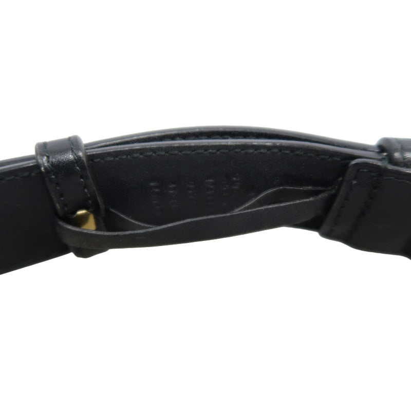GUCCI Quilted Leather Belt Waist Pouch, Black Lambskin with Gold Hardware, Comes with Dust Bag