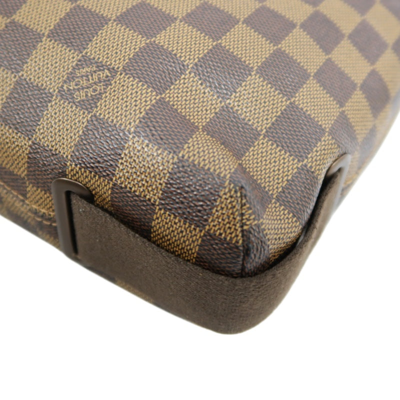 LOUIS VUITTON Brooklyn MM Damier Shoulder Bag Pvc Brown With Dust Bag
