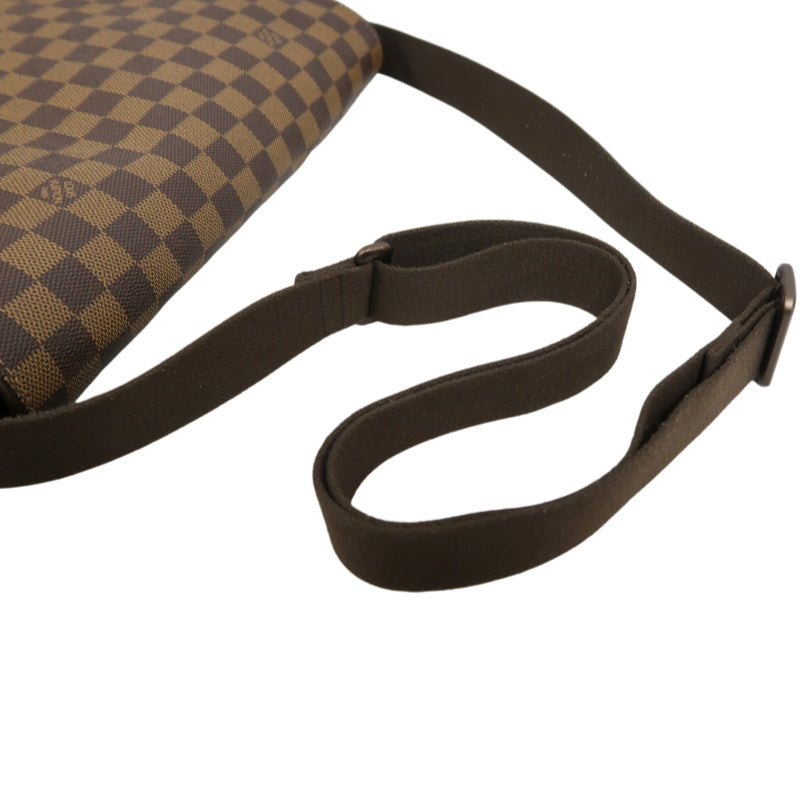 LOUIS VUITTON Brooklyn MM Damier Shoulder Bag Pvc Brown With Dust Bag