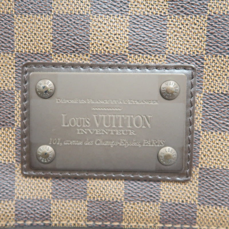 LOUIS VUITTON Brooklyn MM Damier Shoulder Bag Pvc Brown With Dust Bag