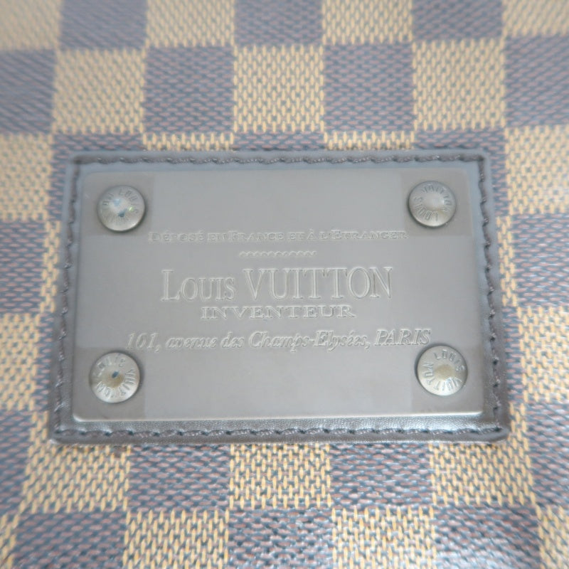 LOUIS VUITTON Brooklyn MM Damier Shoulder Bag Pvc Brown With Dust Bag